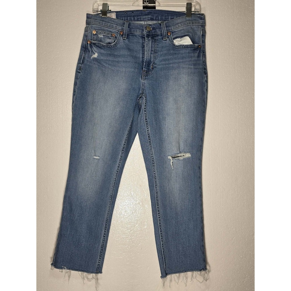 👖 GAP Vintage Slim Mid Rise Women's‎ Jeans Raw Hem Distressed Size 30 / 10P GUC